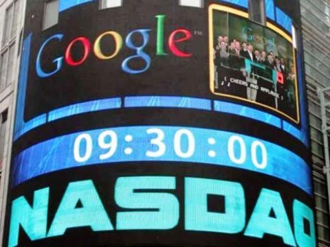 brusco calo in borsa per Google