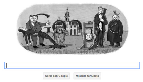 Un doodle per la Famiglia Addams