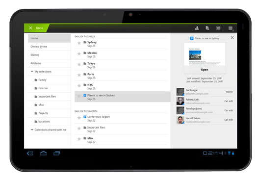 Google Docs per tablet Android