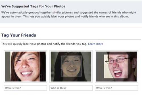 Facebook Tag Suggestions