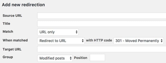 Il plugin Redirection di WordPress
