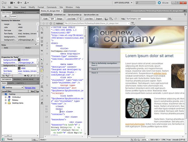 Adobe Dreamweaver